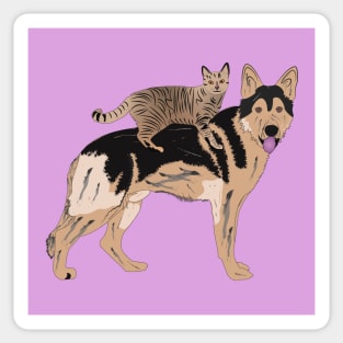 Cat and Dog Sticker